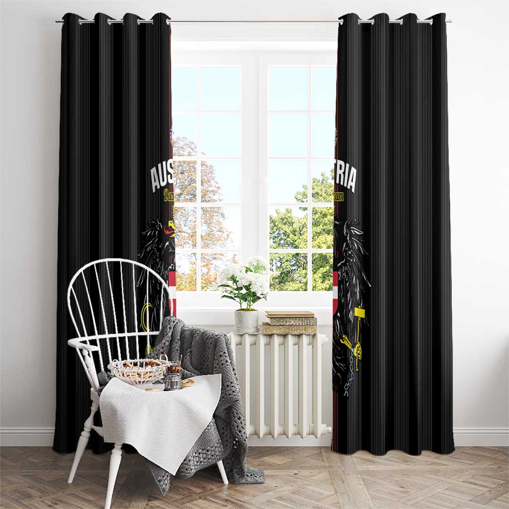 Austria Football Window Curtain 2026 Go Das Team Striped Style - Wonder Print Shop