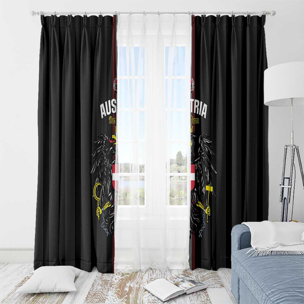 Austria Football Window Curtain 2026 Go Das Team Striped Style - Wonder Print Shop