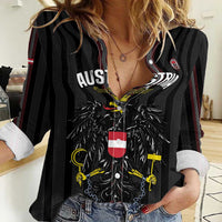 Custom Austria Football Women Casual Shirt 2026 Go Das Team Striped Style - Wonder Print Shop