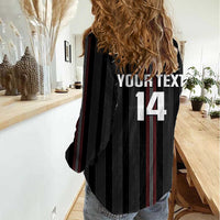 Custom Austria Football Women Casual Shirt 2026 Go Das Team Striped Style - Wonder Print Shop
