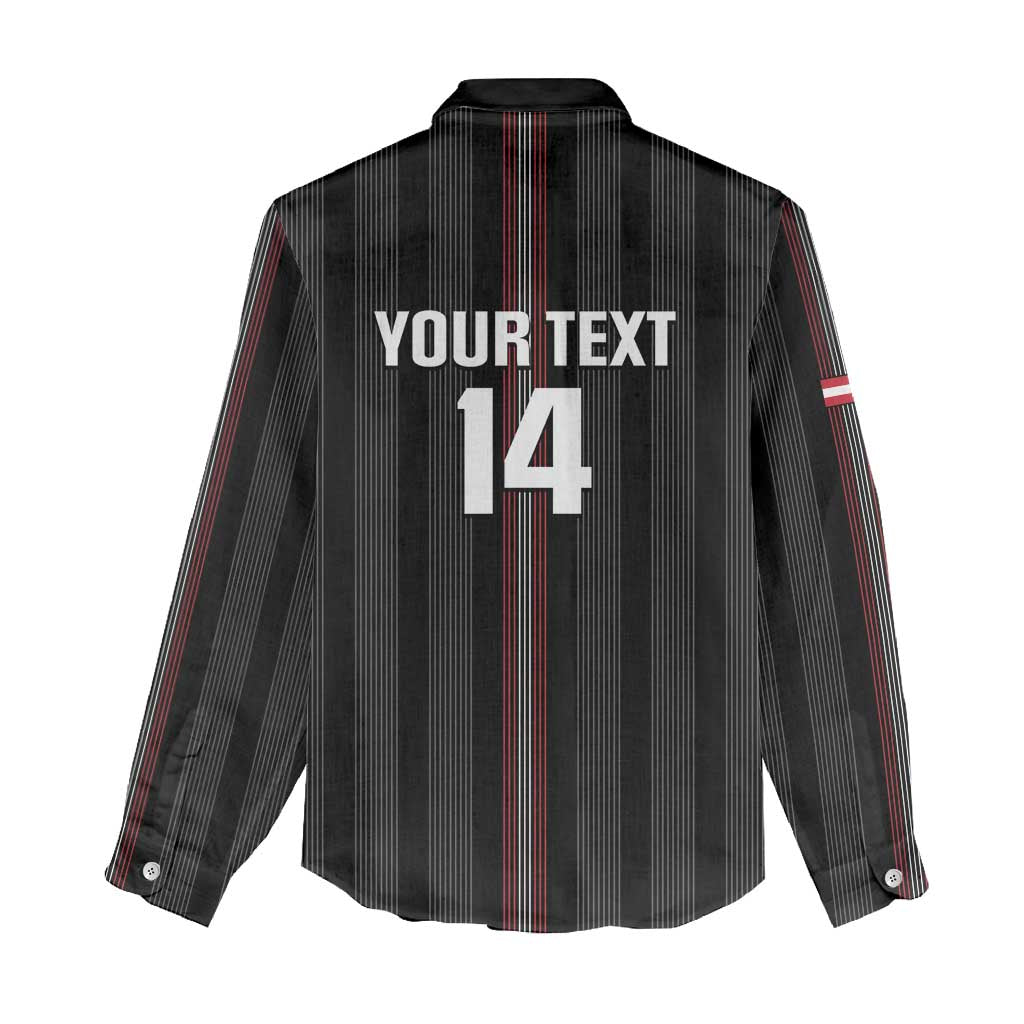 Custom Austria Football Women Casual Shirt 2026 Go Das Team Striped Style - Wonder Print Shop
