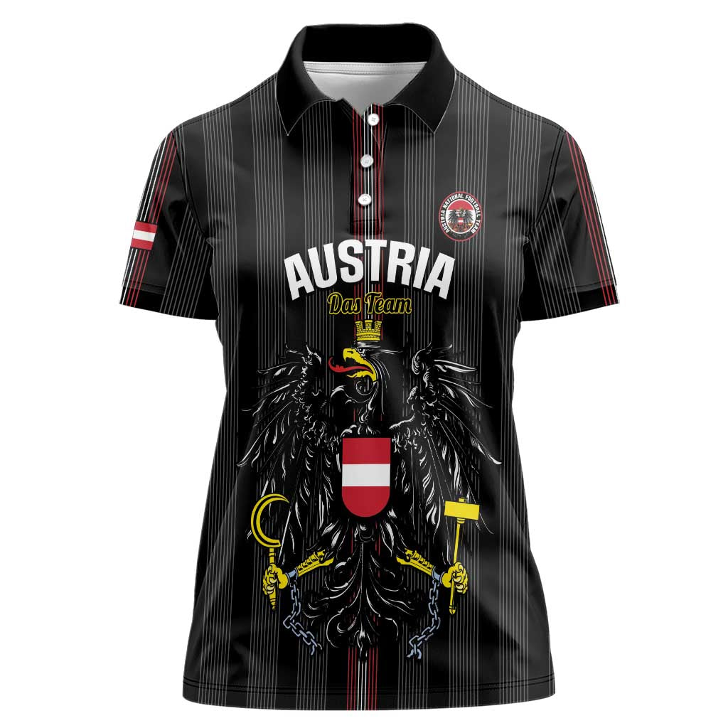 Custom Austria Football Women Polo Shirt 2026 Go Das Team Striped Style - Wonder Print Shop
