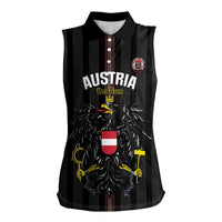 Custom Austria Football Women Sleeveless Polo Shirt 2026 Go Das Team Striped Style - Wonder Print Shop