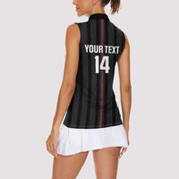 Custom Austria Football Women Sleeveless Polo Shirt 2026 Go Das Team Striped Style - Wonder Print Shop
