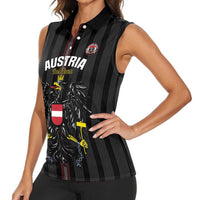 Custom Austria Football Women Sleeveless Polo Shirt 2026 Go Das Team Striped Style - Wonder Print Shop