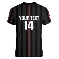 Custom Austria Football Women V-Neck T-Shirt 2026 Go Das Team Striped Style - Wonder Print Shop
