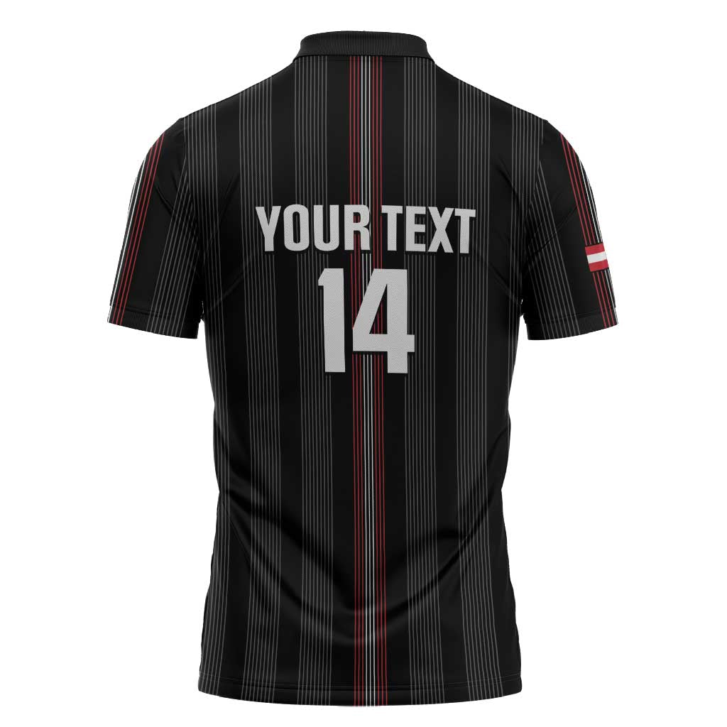 Custom Austria Football Zipper Polo Shirt 2026 Go Das Team Striped Style - Wonder Print Shop