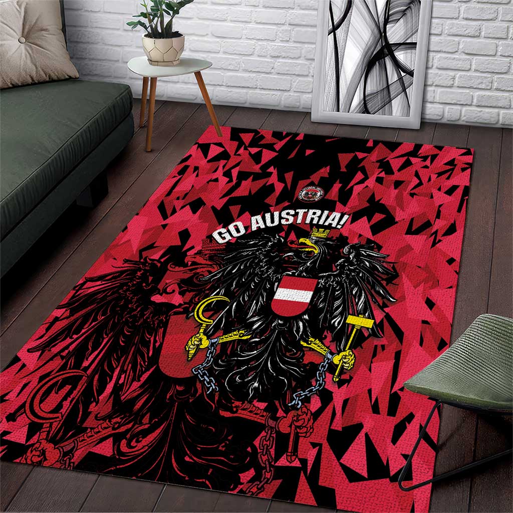 Austria Football Area Rug 2026 Das Team Black Eagle - Wonder Print Shop