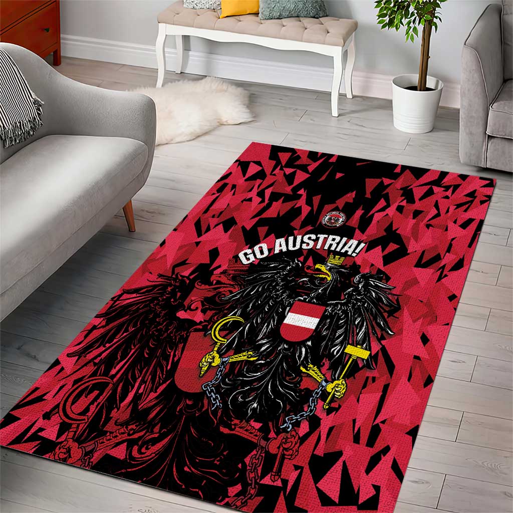 Austria Football Area Rug 2026 Das Team Black Eagle - Wonder Print Shop