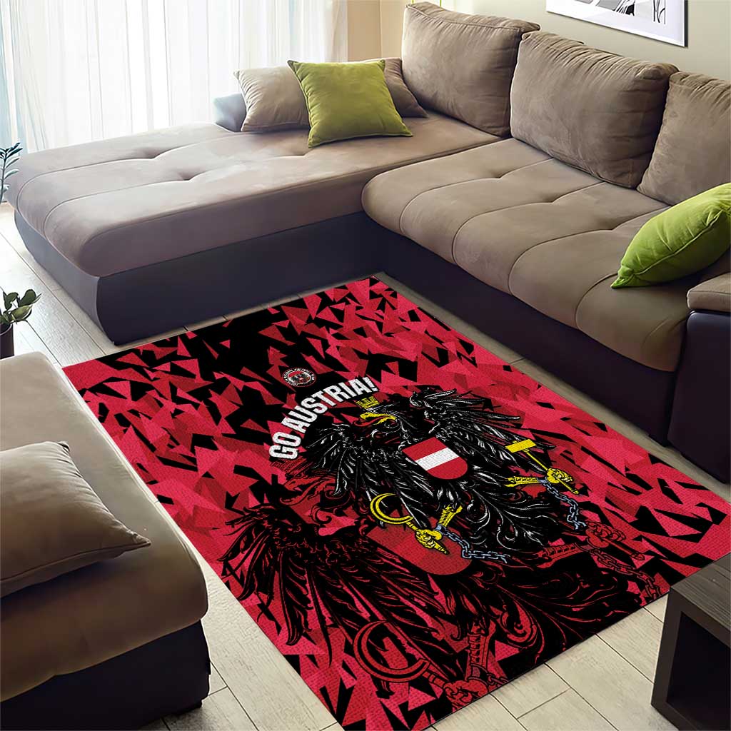 Austria Football Area Rug 2026 Das Team Black Eagle - Wonder Print Shop