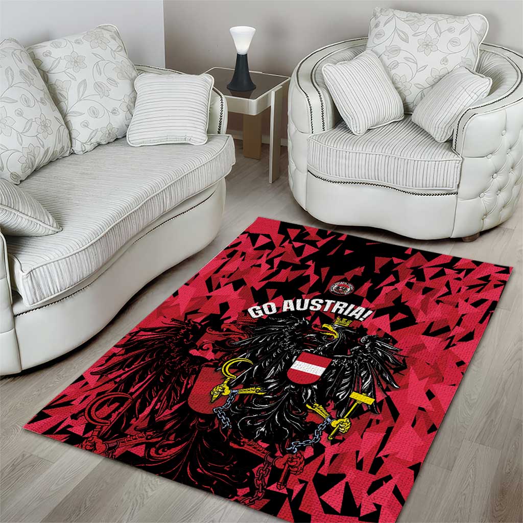 Austria Football Area Rug 2026 Das Team Black Eagle - Wonder Print Shop