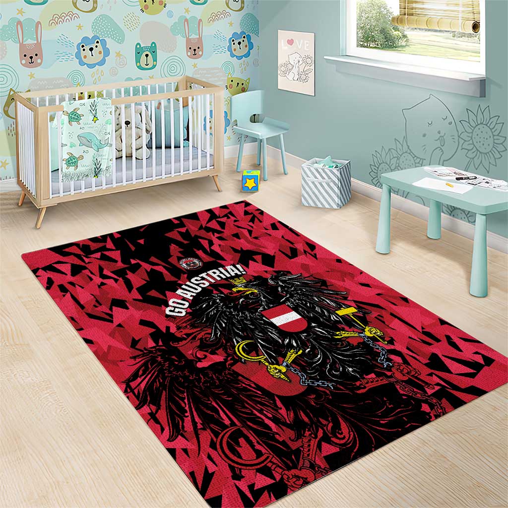 Austria Football Area Rug 2026 Das Team Black Eagle - Wonder Print Shop