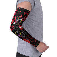 Custom Austria Football Arm Sleeves 2026 Das Team Black Eagle - Wonder Print Shop