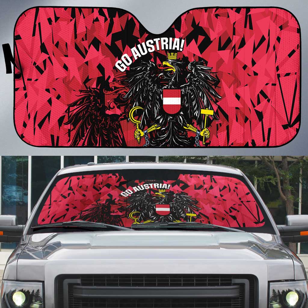 Austria Football Auto Sun Shade 2026 Das Team Black Eagle - Wonder Print Shop