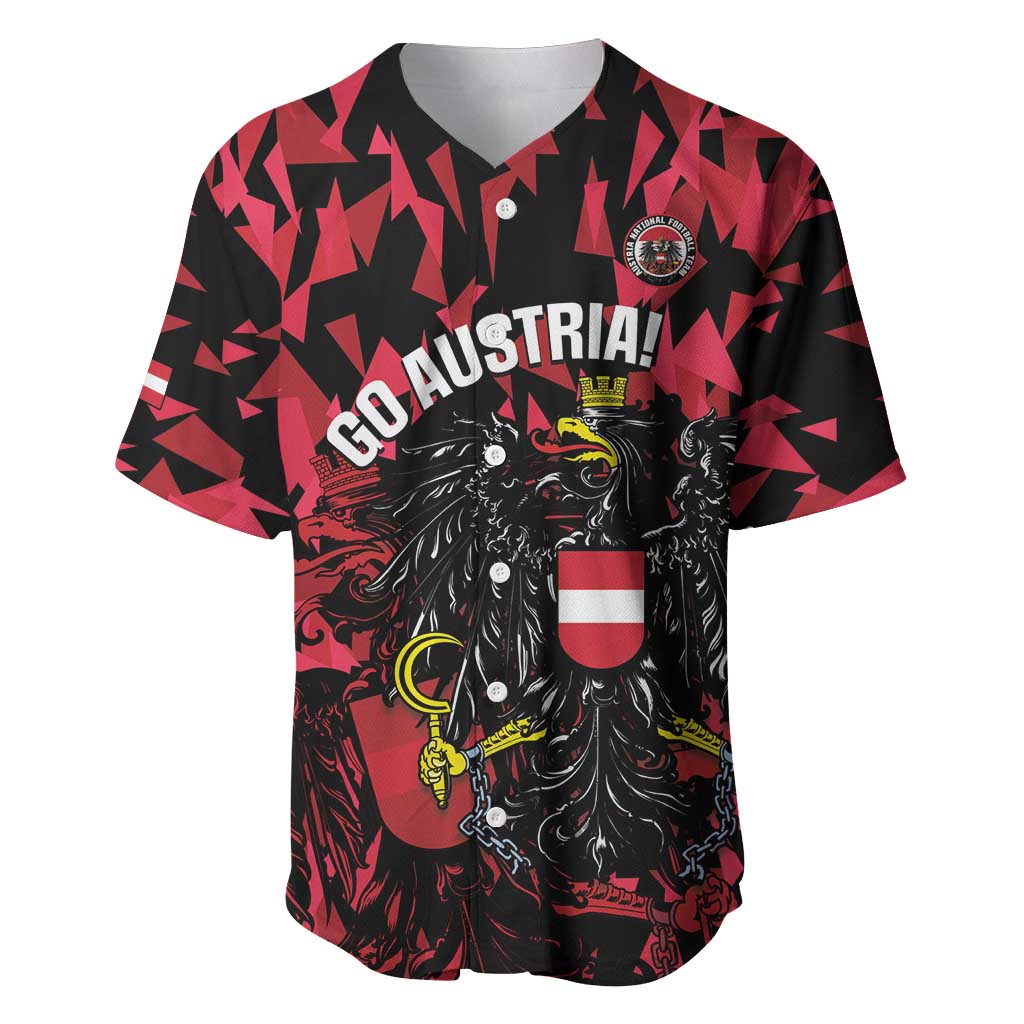 Custom Austria Football Baseball Jersey 2026 Das Team Black Eagle - Wonder Print Shop