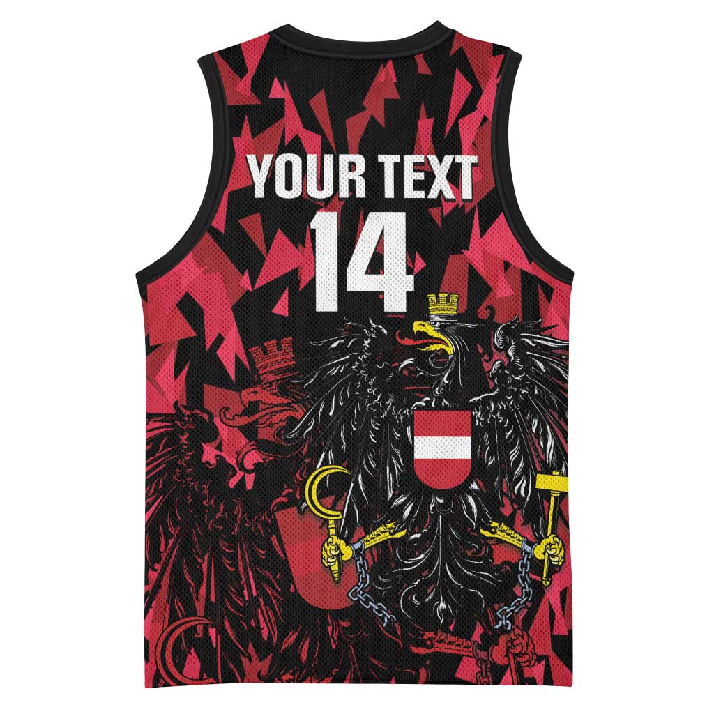 Custom Austria Football Basketball Jersey 2026 Das Team Black Eagle - Wonder Print Shop