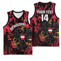 Custom Austria Football Basketball Jersey 2026 Das Team Black Eagle - Wonder Print Shop
