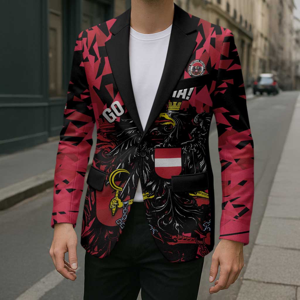 Custom Austria Football Blazer 2026 Das Team Black Eagle - Wonder Print Shop