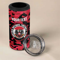 Custom Austria Football 4 in 1 Can Cooler Tumbler 2026 Das Team Black Eagle - Wonder Print Shop