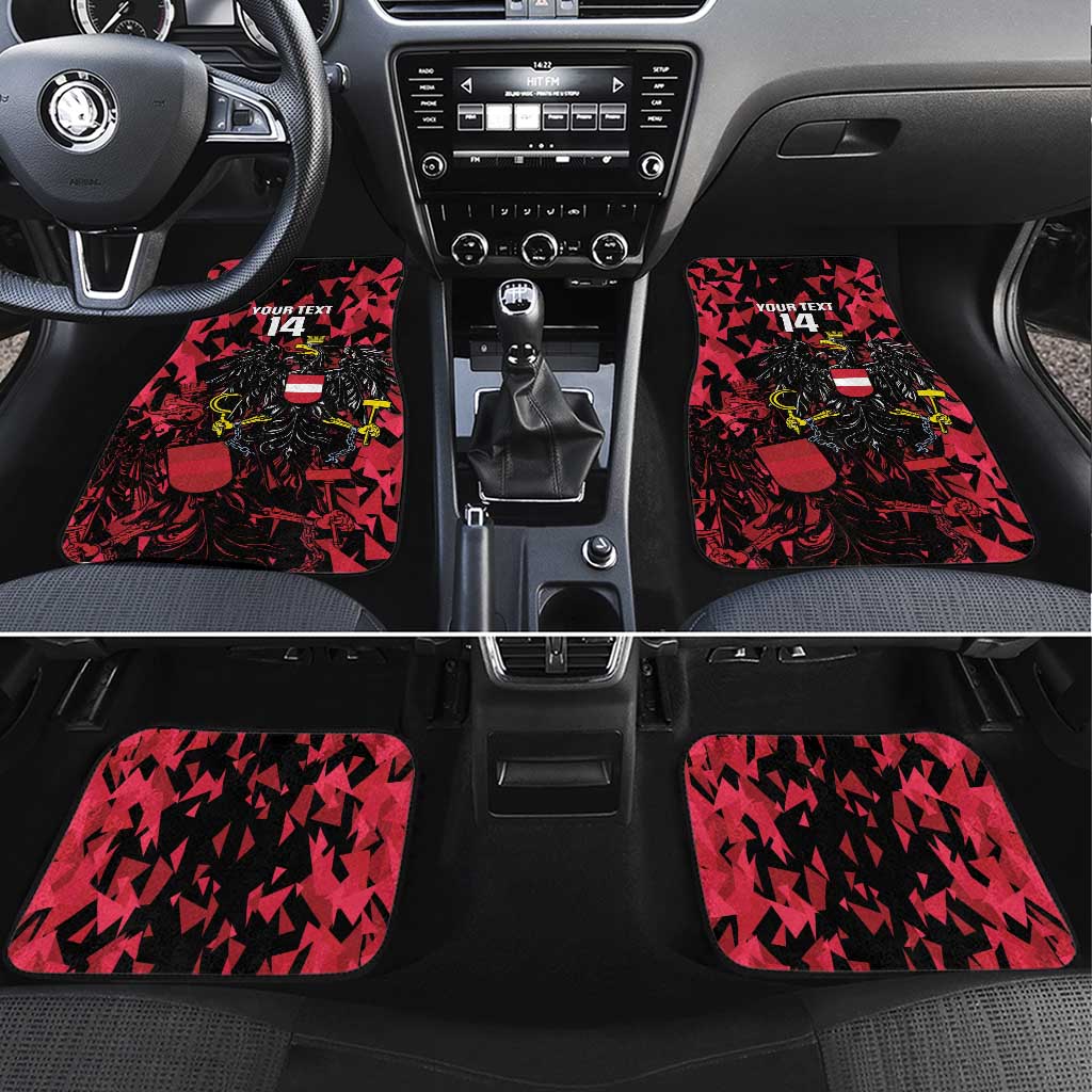 Custom Austria Football Car Mats 2026 Das Team Black Eagle - Wonder Print Shop