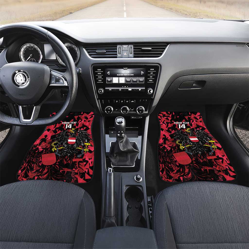 Custom Austria Football Car Mats 2026 Das Team Black Eagle - Wonder Print Shop