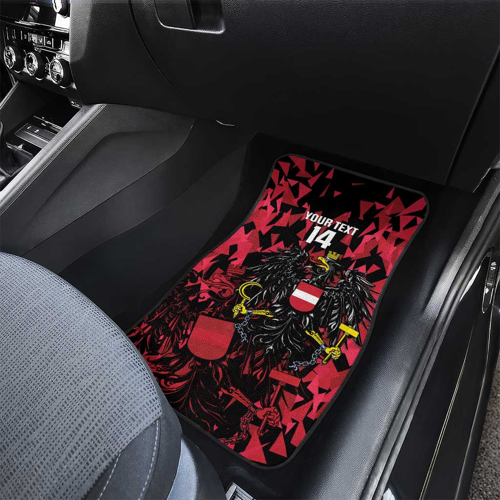 Custom Austria Football Car Mats 2026 Das Team Black Eagle - Wonder Print Shop