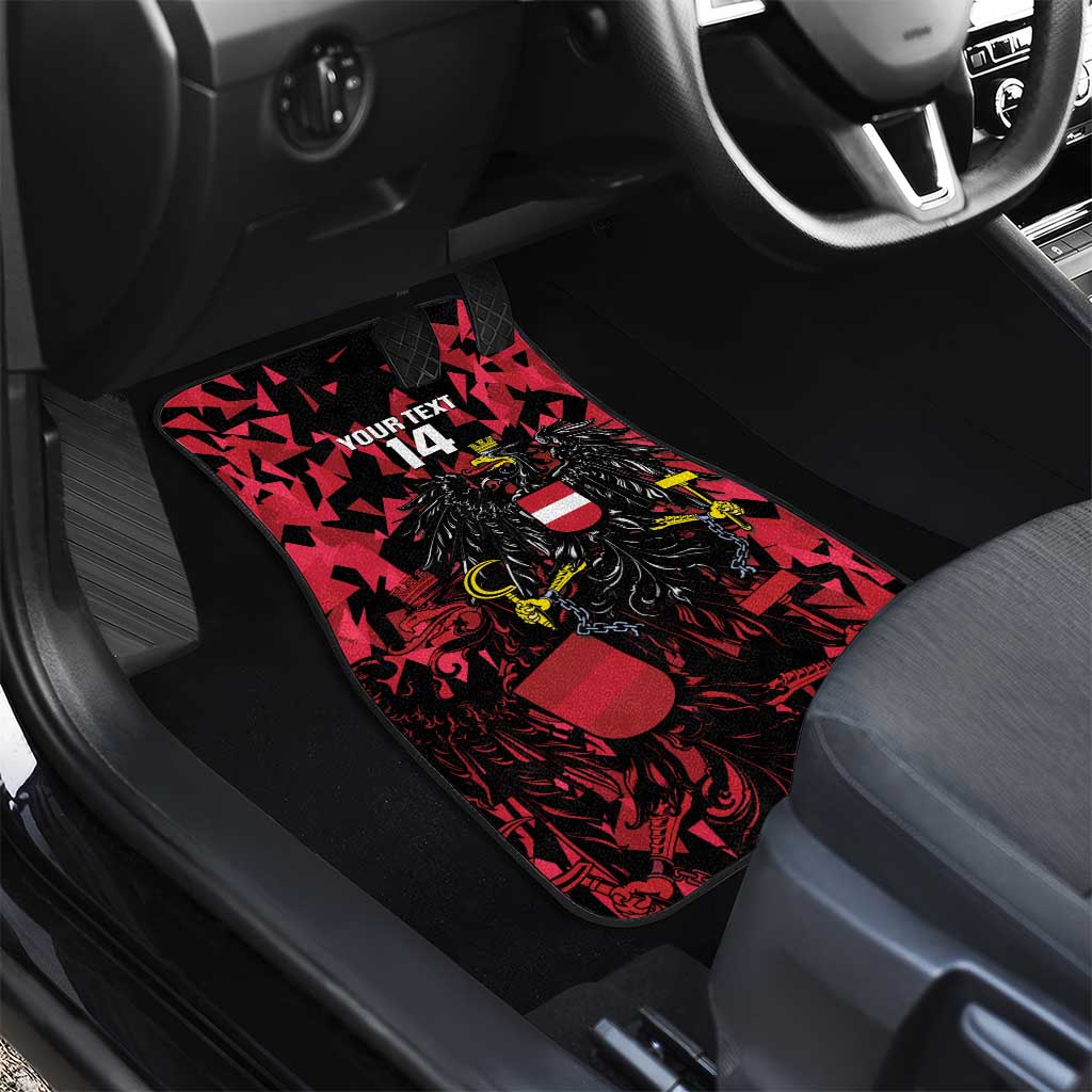 Custom Austria Football Car Mats 2026 Das Team Black Eagle - Wonder Print Shop