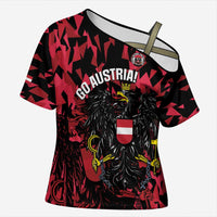Custom Austria Football Cross Shoulder Shirt 2026 Das Team Black Eagle - Wonder Print Shop