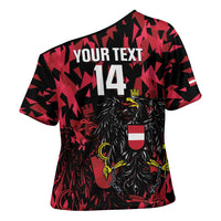 Custom Austria Football Cross Shoulder Shirt 2026 Das Team Black Eagle - Wonder Print Shop