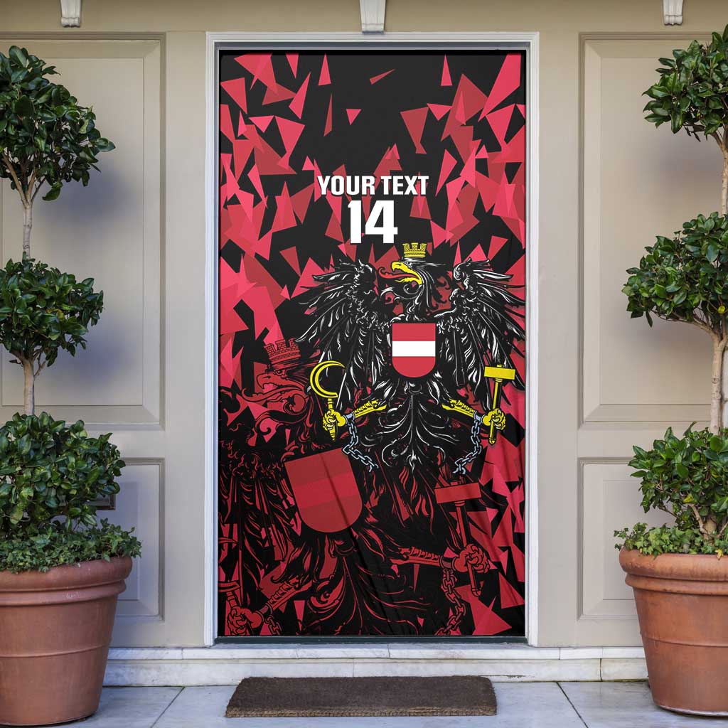 Custom Austria Football Door Cover 2026 Das Team Black Eagle - Wonder Print Shop