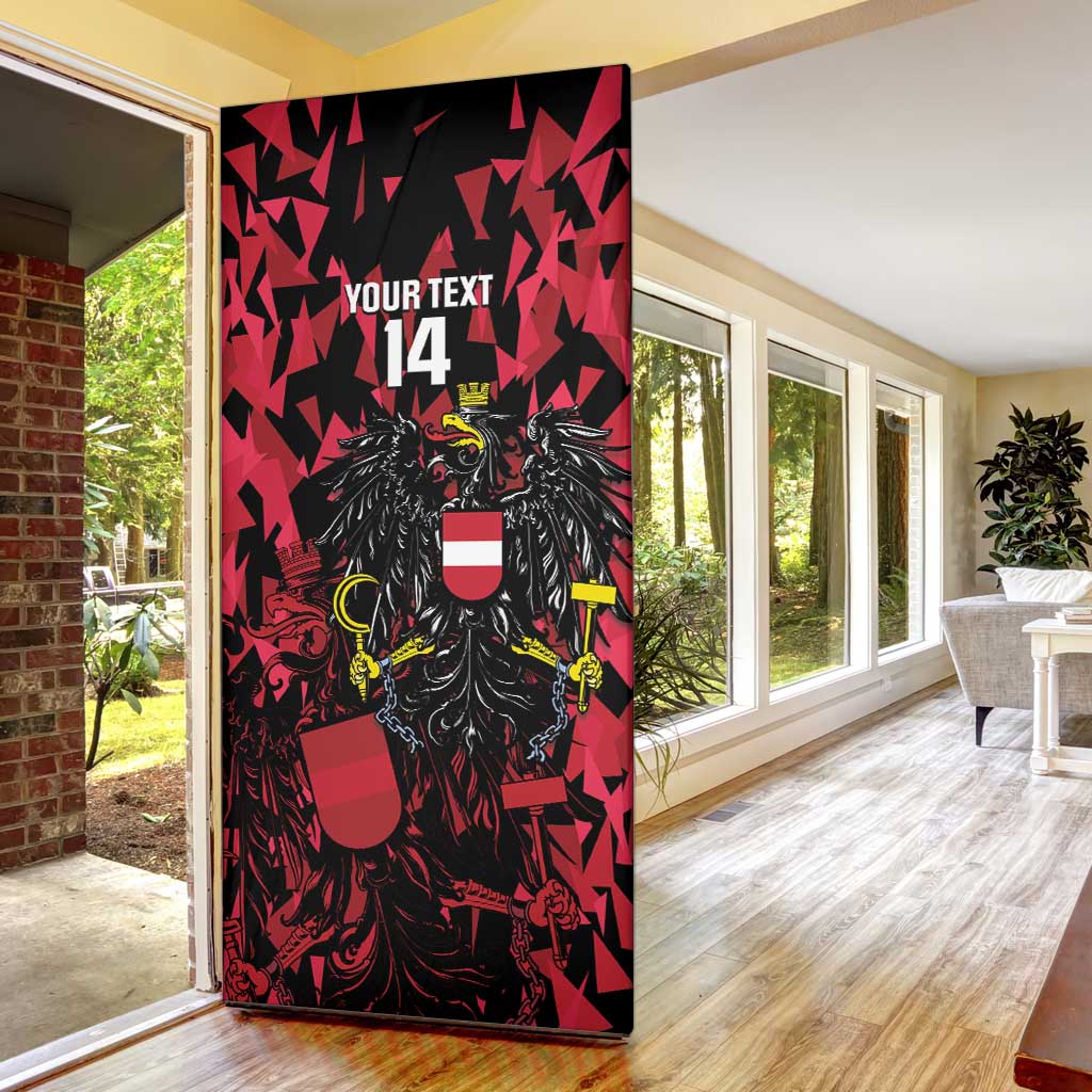 Custom Austria Football Door Cover 2026 Das Team Black Eagle - Wonder Print Shop