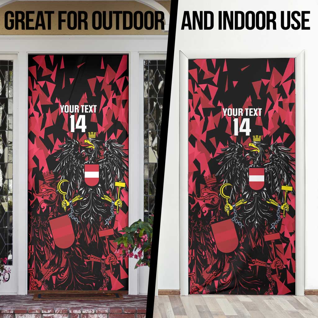 Custom Austria Football Door Cover 2026 Das Team Black Eagle - Wonder Print Shop