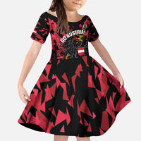Custom Austria Football Family Matching Long Sleeve Bodycon Dress and Hawaiian Shirt 2026 Das Team Black Eagle - Wonder Print Shop