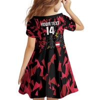 Custom Austria Football Family Matching Puletasi and Hawaiian Shirt 2026 Das Team Black Eagle - Wonder Print Shop