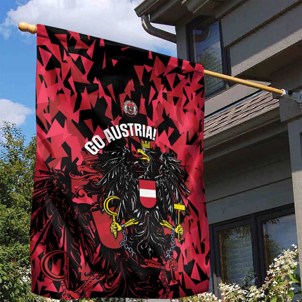 Austria Football Garden Flag 2026 Das Team Black Eagle - Wonder Print Shop