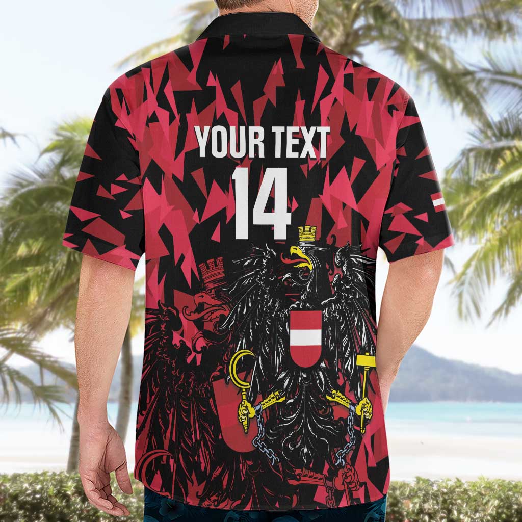 Custom Austria Football Hawaiian Shirt 2026 Das Team Black Eagle - Wonder Print Shop
