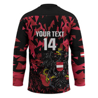 Custom Austria Football Hockey Jersey 2026 Das Team Black Eagle - Wonder Print Shop