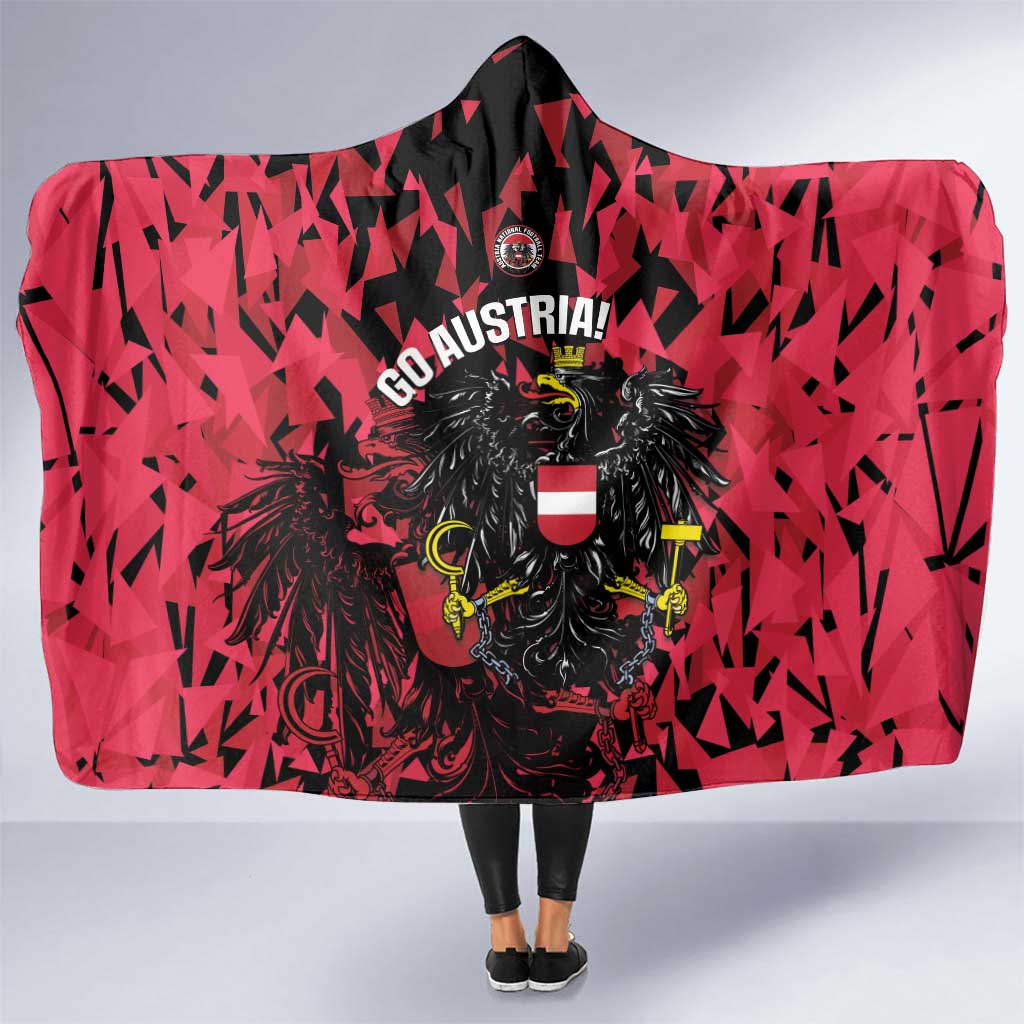 Austria Football Hooded Blanket 2026 Das Team Black Eagle - Wonder Print Shop