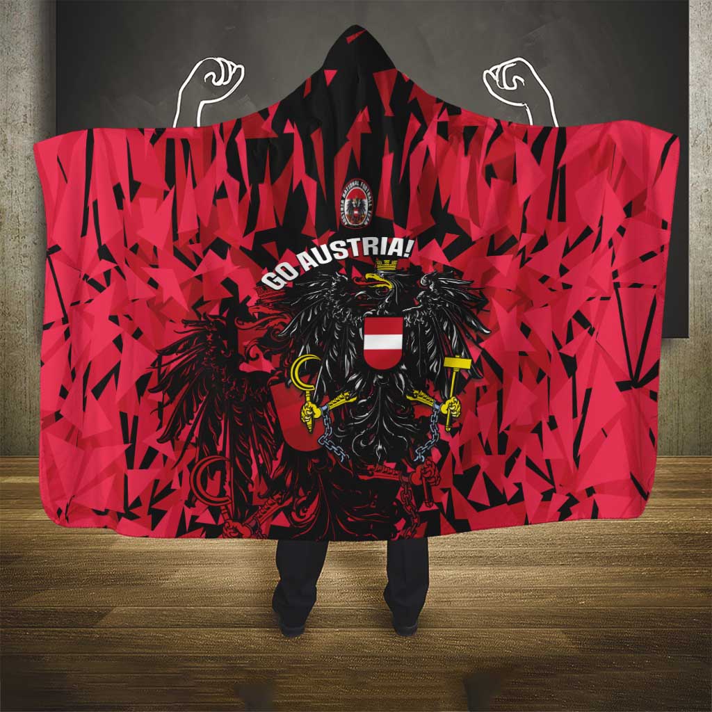 Austria Football Hooded Blanket 2026 Das Team Black Eagle - Wonder Print Shop