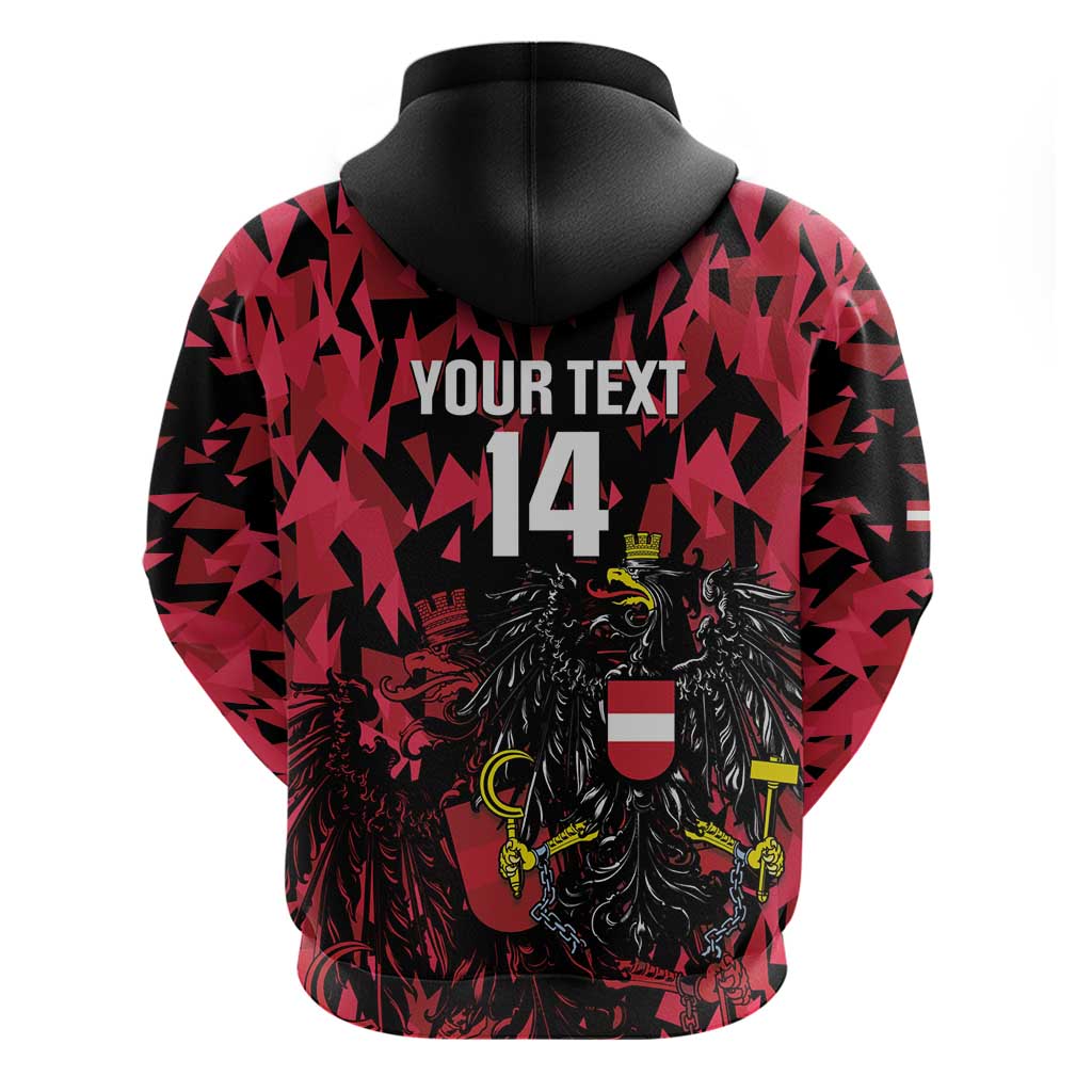 Custom Austria Football Hoodie 2026 Das Team Black Eagle - Wonder Print Shop