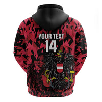 Custom Austria Football Hoodie 2026 Das Team Black Eagle - Wonder Print Shop