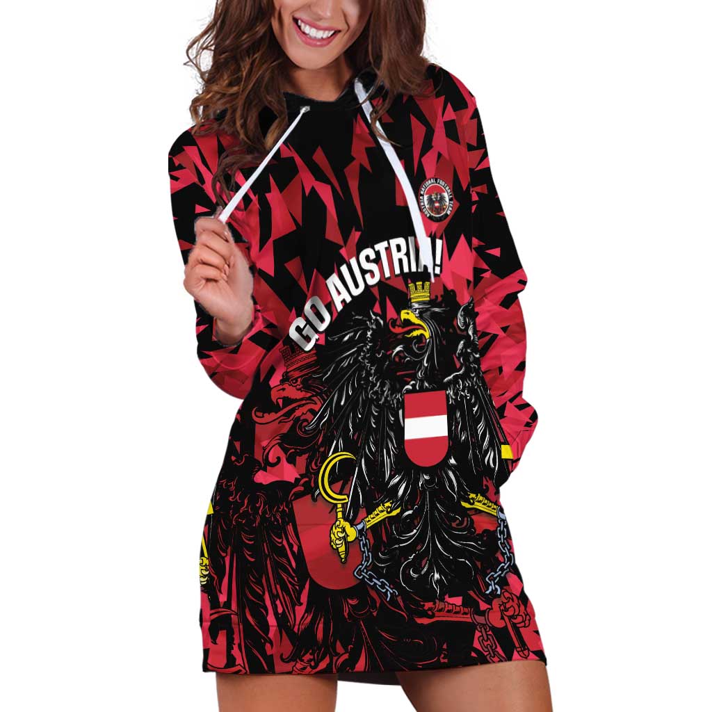 Custom Austria Football Hoodie Dress 2026 Das Team Black Eagle - Wonder Print Shop