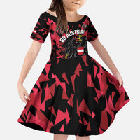 Custom Austria Football Kid Short Sleeve Dress 2026 Das Team Black Eagle - Wonder Print Shop