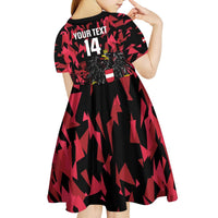 Custom Austria Football Kid Short Sleeve Dress 2026 Das Team Black Eagle - Wonder Print Shop