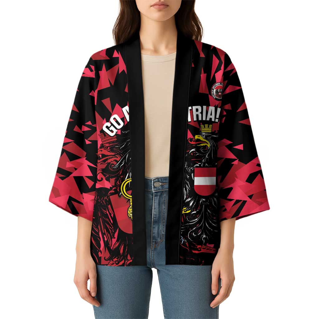 Custom Austria Football Kimono 2026 Das Team Black Eagle - Wonder Print Shop