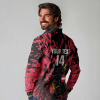 Custom Austria Football Long Sleeve Polo Shirt 2026 Das Team Black Eagle - Wonder Print Shop
