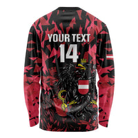 Custom Austria Football Long Sleeve Shirt 2026 Das Team Black Eagle - Wonder Print Shop
