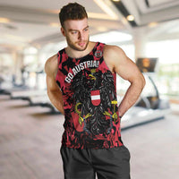Custom Austria Football Men Tank Top 2026 Das Team Black Eagle - Wonder Print Shop