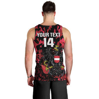 Custom Austria Football Men Tank Top 2026 Das Team Black Eagle - Wonder Print Shop