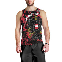Custom Austria Football Men Tank Top 2026 Das Team Black Eagle - Wonder Print Shop